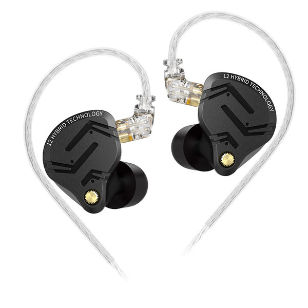 【KZ ZS12 PRO X】 Metal Earphones 1DD+5BA Hybrid HIFI Bass In Ear Monitor Headphones Sport Music Noise Cancelling Headset New Arrive