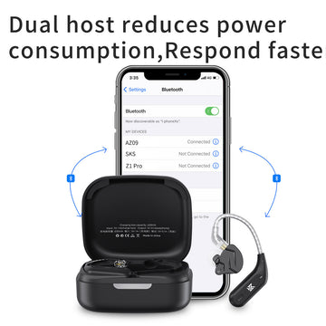 【KZ AZ09】IEM Bluetooth Adapter, Bluetooth 5.4 Module, Wireless Waterproof Earhook Extra, Long Battery Life - KEEPHIFI