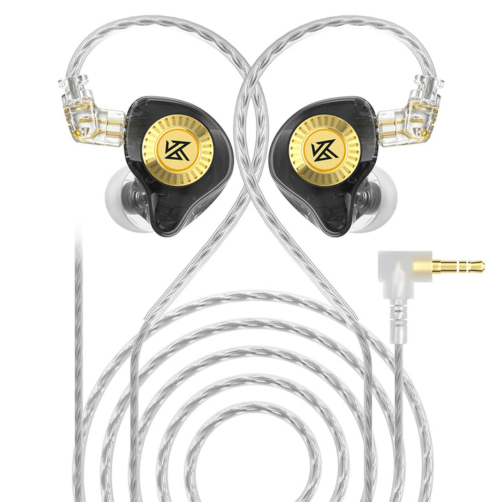【KZ EDX Ultra——Clearance】Professional HiFi Dynamic In-Ear Monitor – 10mm Dual Magnetic DD, Resin & Metal Inlay Cavity, 0.75mm 2-Pin, 3.5mm Gold-Plated, HD Mic,