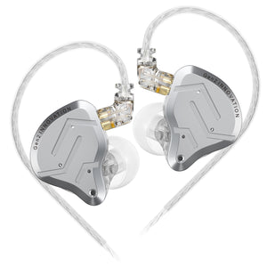 【KZ ZSN Pro 2】 in-Ear Monitors Headphones Metal Earphones 1BA+1DD Hybrid Technology HiFi Bass Clear Sound IEMs Noise Cancellation Earbuds Wired for Musicians Singer Audiophile