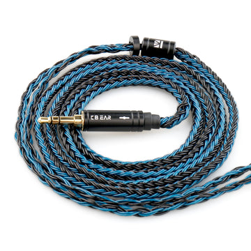 【KBEAR ST16】Crystal 16 Cores 1.2M Long Upgrade Cable 5N single crystal copper silver-plated upgrade wire - KEEPHIFI