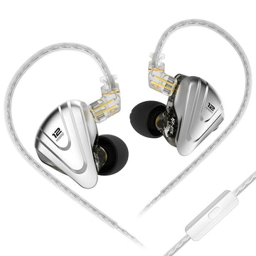 【KZ ZSX】5BA+1DD 6 Driver Hybrid in-Ear HiFi Earphones with Zinc Alloy Faceplate, Recessed 2 Pin Detachable Cable for Audiophile Musician - KEEPHIFI