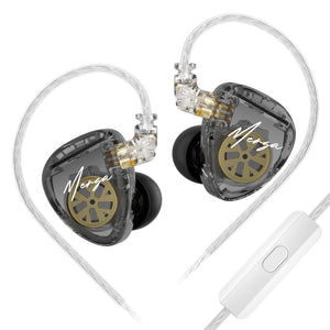【KZ Merga】in Ear Monitor Wired,Dual Dynamic Driver in-Ear Headphones, KZ Deep Bass Earphones, HiFi Stereo Earbuds for Musician