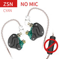 【KZ ZSN】 in Ear Earphone 1BA 1DD Stereo High Fidelity Earphone, KZ Earbuds High Resolution in Ear Monitor Headphone with Detachable 0.75mm 2 pin Cable