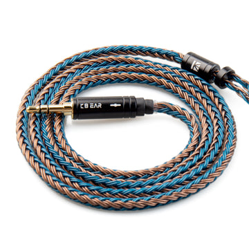 【KBEAR ST16】Crystal 16 Cores 1.2M Long Upgrade Cable 5N single crystal copper silver-plated upgrade wire - KEEPHIFI