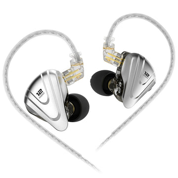 【KZ ZSX】5BA+1DD 6 Driver Hybrid in-Ear HiFi Earphones with Zinc Alloy Faceplate, Recessed 2 Pin Detachable Cable for Audiophile Musician - KEEPHIFI