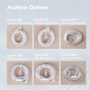 【CCZ C05】1.5M OFC Silver Plated Upgraded Cable, Noise-canceling and High Fidelity - KEEPHIFI