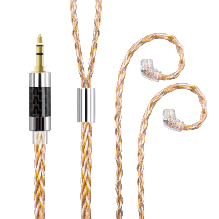 【KBEAR ST8——Clearance】4N Gold-plated & Silver-plated &OFC Hybrid Braided Cable