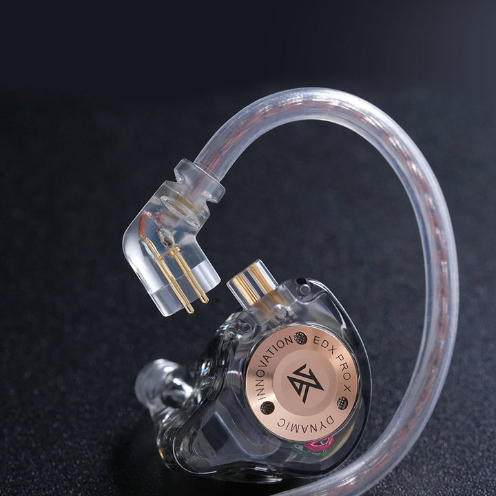 【KZ EDX PRO X 】Single Dynamic In-Ear Monitor – Super-Linear DD, 20Hz-40kHz, 0.75mm 2-Pin, Professional OFC Cable, HD Mic, Ergonomic Design
