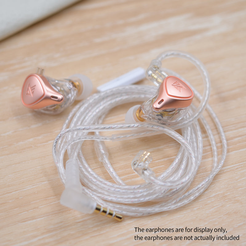 【KZ Headphone Cables】 Copper Cube Mixed Upgrade Earphone Wire Original Headset 3.5MM Cord High-Purity Silver-Plated