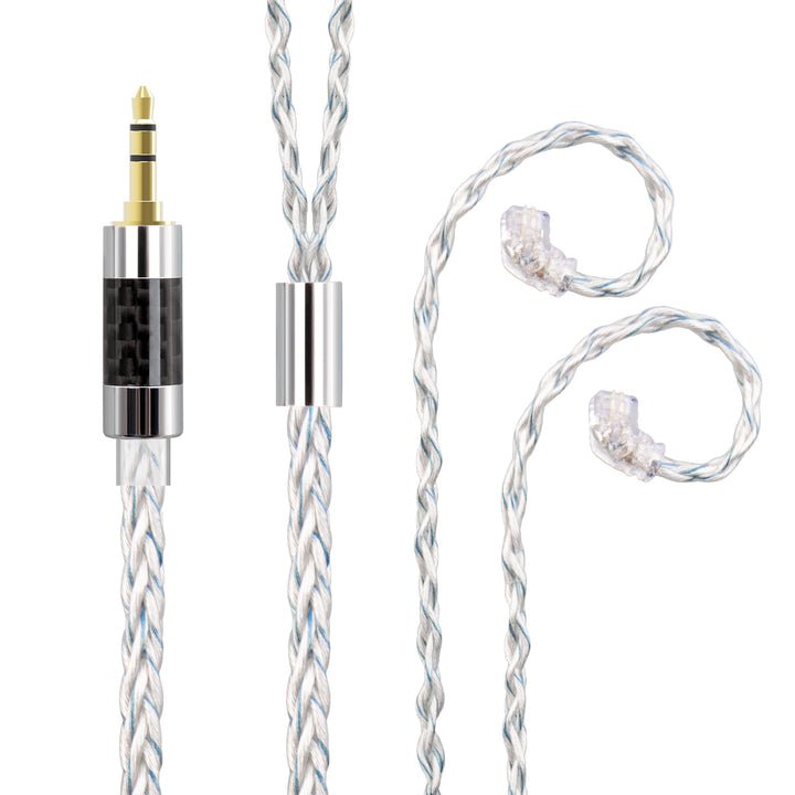 【KBEAR ST9——Clearance】8-Core 4N OFC Silver-Plated Upgraded IEM Cable – 20AWG, 784 Strands