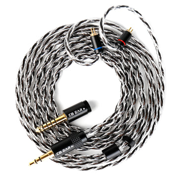 【KBEAR P34】5N 2-Strands 98-Core OFC Silver-Plated HiFi Earphone Upgrade Cable Interchangeable Plug Design - KEEPHIFI
