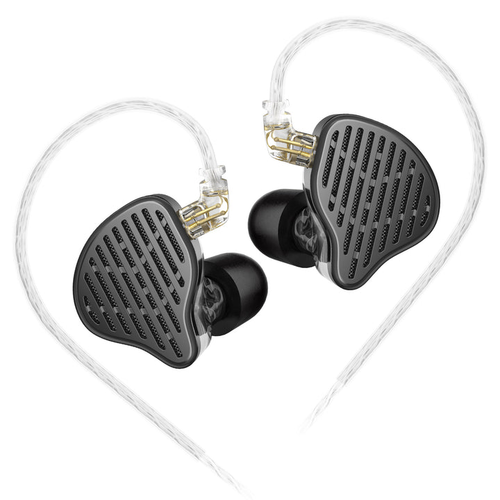 【KZ x HBB PR2】 Planar Magnetic In-Ear Monitor – 13.2mm Real Planar Driver, 7+7 N52 Magnet Array, Nano-Scale Silver-Plated Diaphragm, Alloy Die-Cast Shell, 0.75mm 2-Pin, Silver-Plated Cable, HD Mic