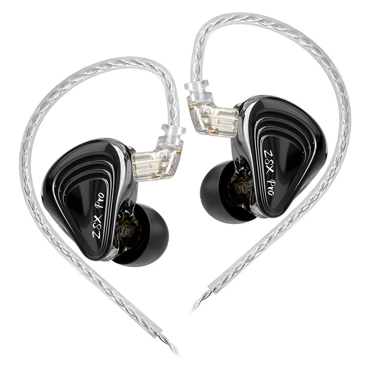 【KZ ZSX Pro】in-Ear Monitor, 5BA+1DD Hybrid Drivers Headphones, HiFi Bass Noise Isolation IEM, Clarity in All Frequency Stereo Sound Comfortable Earphones for Audio Engineers