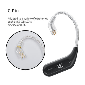 【KZ AZ09】IEM Bluetooth Adapter, Bluetooth 5.4 Module, Wireless Waterproof Earhook Extra, Long Battery Life - KEEPHIFI