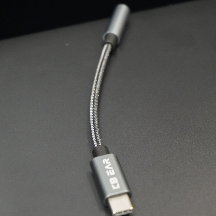 【KBEAR Moondust KW8——Clearance】8-Strand OCC Type-C to 3.5mm Decoding Adapter, Pure HiFi Sound Quality