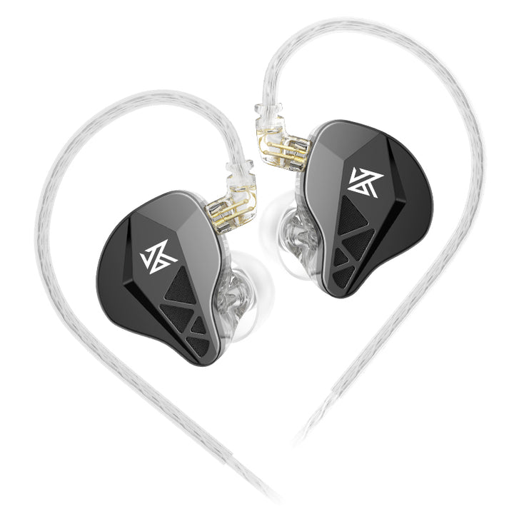 【KZ EDXS——Clearance】 Single Dynamic In-Ear Monitor – 10mm Composite Diaphragm DD, High Resolution Audio, 3D Design Metal Face Cover, 0.75mm 2-Pin, Silver-Plated Flat Cable,
