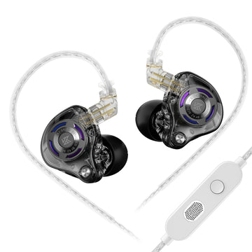 【KZ Gale】Wired Earbuds with Microphone, HiFi Deep Bass Comfort-Fit Earbuds for Gaming, Super-Linear Driver IEM for Gaming, Compatible for PC, PS5, PS4, Nintendo, Switch, Steam Deck - KEEPHIFI