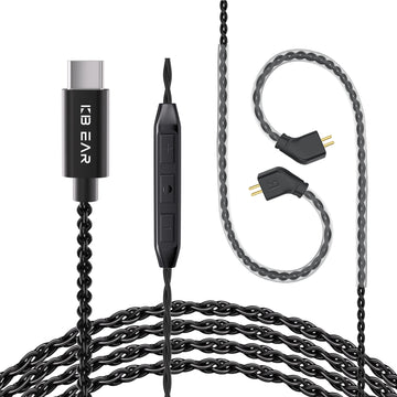 【KBEAR CX01】Type C OFC HiFi Upgrade Cable Bring HIFI Sound for Phone, 2M/1.5M Long, 2PIN/QDC/TFZ - KEEPHIFI