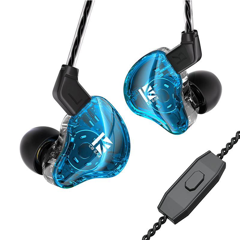 【KBEAR KS1(2022)】Dual Magnetic Circuit Dynamic Wired in-ear Earphones (Clear Version)