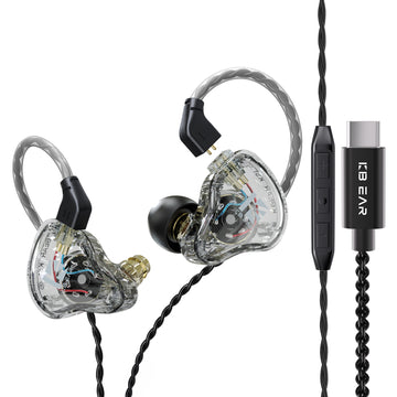 【KBEAR KS1】In Ear Monitor Super Bass Wired Earbuds, Crystal Clear Sound IEM Headphones, High Resolution Noise Canceling for Singers - KEEPHIFI