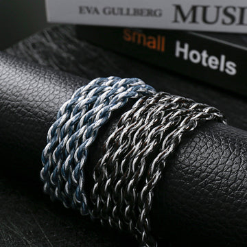 【KBEAR P34】5N 2-Strands 98-Core OFC Silver-Plated HiFi Earphone Upgrade Cable Interchangeable Plug Design - KEEPHIFI