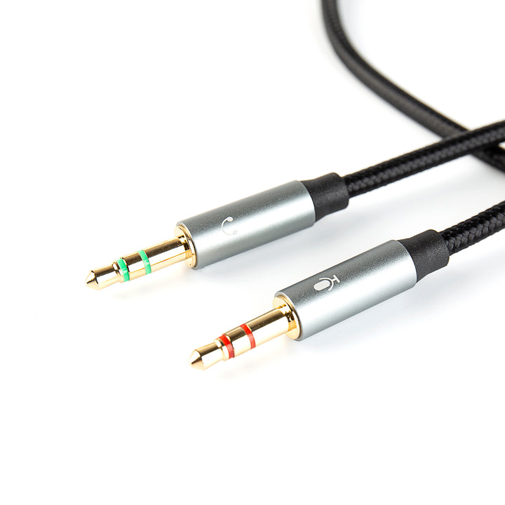 【KBEAR KA01——Discontinued】Microphone-Headphone 2-in-1 Audio Adapter Cable 72-Core 4N Zinc-Plated OFC Cable - KEEPHIFI