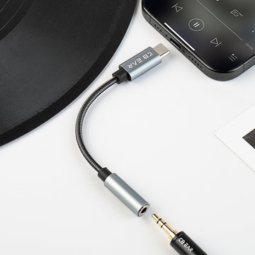 【KBEAR Shadow】 Type C to 3.5mm Decoding Adapter HIFI Lossless Sound - KEEPHIFI