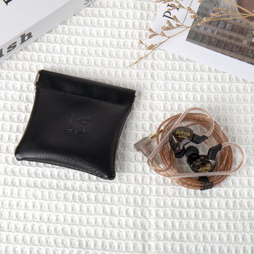 【KBEAR BP01】 Earphones Storage Bag Headphone Accessory Earbuds Leather Case - KEEPHIFI