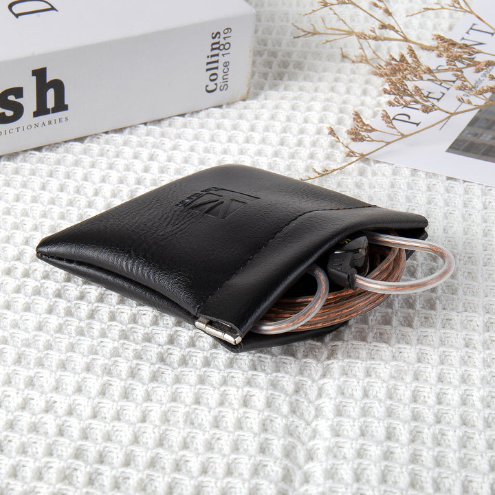 【KBEAR BP01】 Earphones Storage Bag Headphone Accessory Earbuds Leather Case - KEEPHIFI