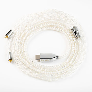 【KBEAR T3】 Decoding Upgrade Cable Oxygen-free Copper plated with 5N Silver Cable 8-core High purity 1.2m Long MMCX/TFZ/2PIN to Type C - KEEPHIFI