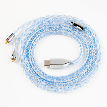 【KBEAR T3】 Decoding Upgrade Cable Oxygen-free Copper plated with 5N Silver Cable 8-core High purity 1.2m Long MMCX/TFZ/2PIN to Type C - KEEPHIFI