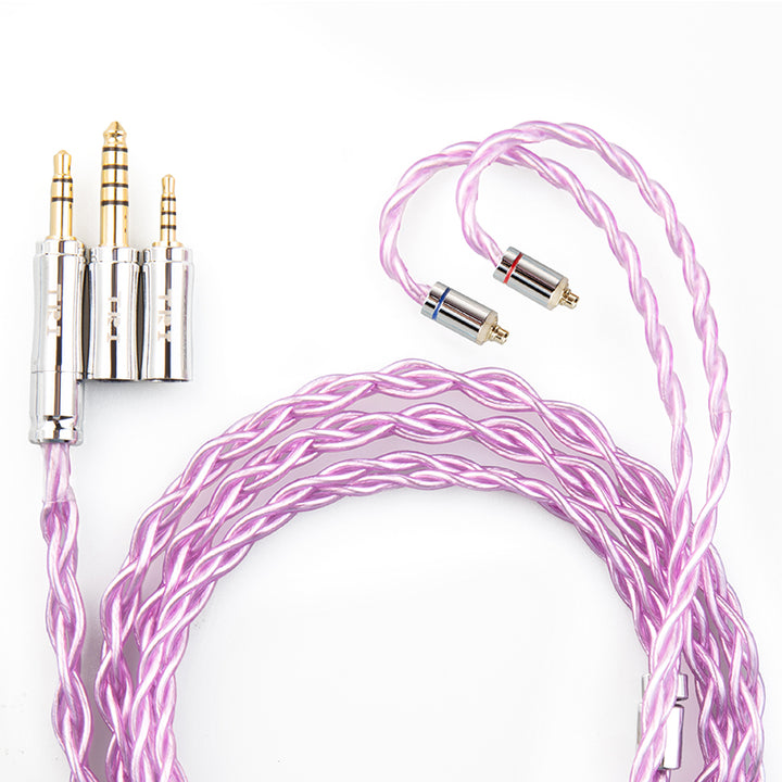 【TRI ST8】 5N OFC mixed 4N silver-plated OFC detachable-Plug Upgrade Cable