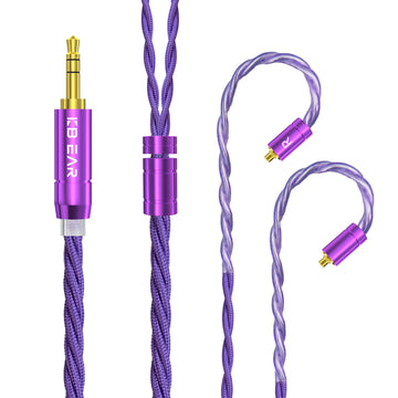 【KBEAR ST19】Upgrade Cable 4 Core Earbuds Replace Wire 5N OFC Earphone Upgrade Earhook Cable 3.5/4.4mm MMCX/QDC/0.78mm 2Pin for KBEAR STORM TRI I3MK3 - KEEPHIFI