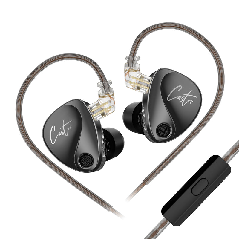 【KZ Castor】 Hifi Headphones 2 Dynamic In Ear High-end Tunable balanced armature Wired Earphones Monitor Cancelling Earbuds IEMS