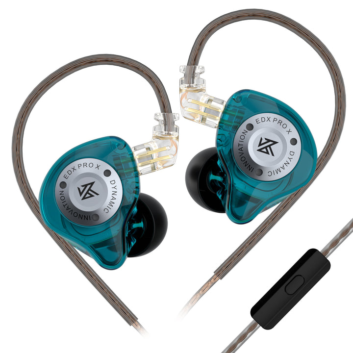 【KZ EDX PRO X 】Single Dynamic In-Ear Monitor – Super-Linear DD, 20Hz-40kHz, 0.75mm 2-Pin, Professional OFC Cable, HD Mic, Ergonomic Design
