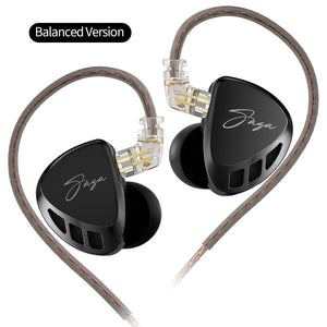 【KZ Saga】in-Ear Monitor, High-Performance Inner Magnetic Dynamic Driver HiFi Bass IEM, Clarity in All Frequency Stereo Sound Comfortable Headphones for Audio Engineers, Musicians