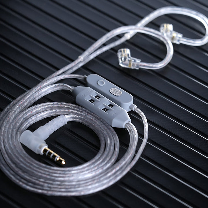 【KZ T8 Tunable Silver-Plated Upgrade Cable——Clearance 】 – Dual Microphone (Omnidirectional + Beamforming), 26dB High-Sensitivity Condenser Mic,