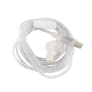 【CCZ C03】IEM Cable, Replacement USB C Type-C Earphone Cable, Upgraded in Ear Monitor Wire with Microphone, 1.2m 4N Silver-Plated OFC Dual Parallel Headphone Wire - KEEPHIFI