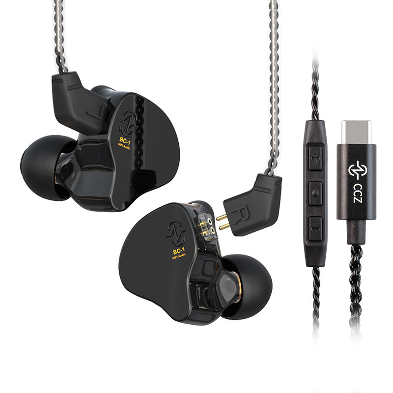 【CCZ Melody】Wired Headphone DD and BA Hybrid In Ear Hifi Earphones Type C Plug With Mic 10mm Dual Magnetic Circuit DD Unit IEM