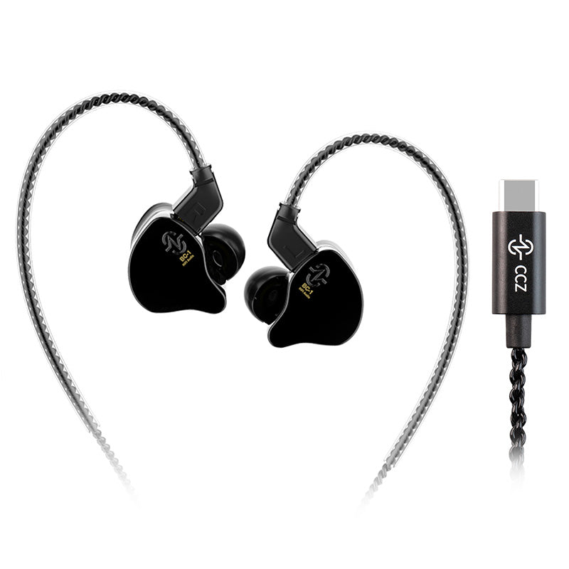 CCZ Melody】Wired Headphone DD and BA Hybrid In Ear Hifi Earphones Typ