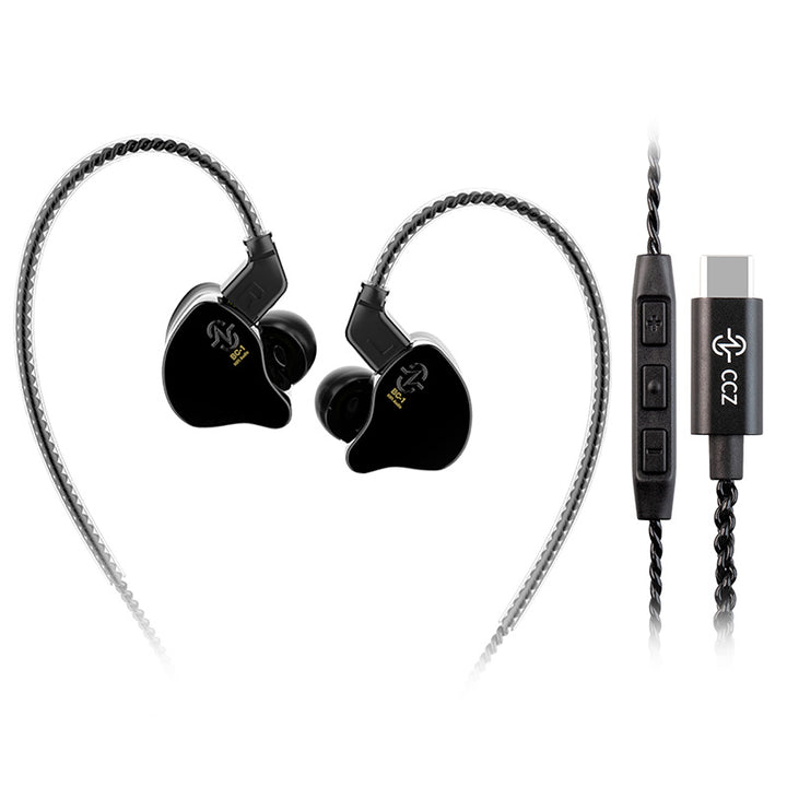 【CCZ Melody】Wired Headphone DD and BA Hybrid In Ear Hifi Earphones Type C Plug 10mm Dual Magnetic Circuit IEM