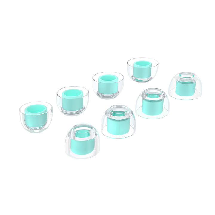 【KBEAR KT02】 Liquid Silicone Eartips Skin Friendly Clear-Blue 4 Pairs XS/S/M/L(Shipping on orders over $10) - KEEPHIFI