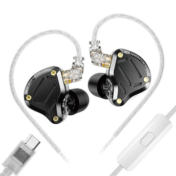 【KZ ZS10 Pro 2】1DD+4BA Hybrid In Ear Monitor IEM with 4-Level Tuning Switch Gaming Earbuds - KEEPHIFI