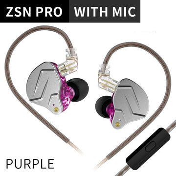【KZ ZSN Pro】Hybrid 1DD 1BA In Ear Monitors IEM Earphones Wired Gaming Earbuds - KEEPHIFI