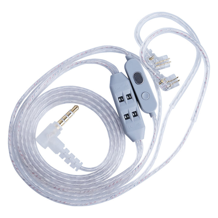 【KZ T8 Tunable Silver-Plated Upgrade Cable——Clearance 】 – Dual Microphone (Omnidirectional + Beamforming), 26dB High-Sensitivity Condenser Mic,