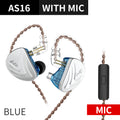 KZ AS16 in Ear Monitor Earphone Pure 8 Balanced Armature Drivers Per Side, KZ Stage Monitor Earphone High Fidelity Earbuds Headphone