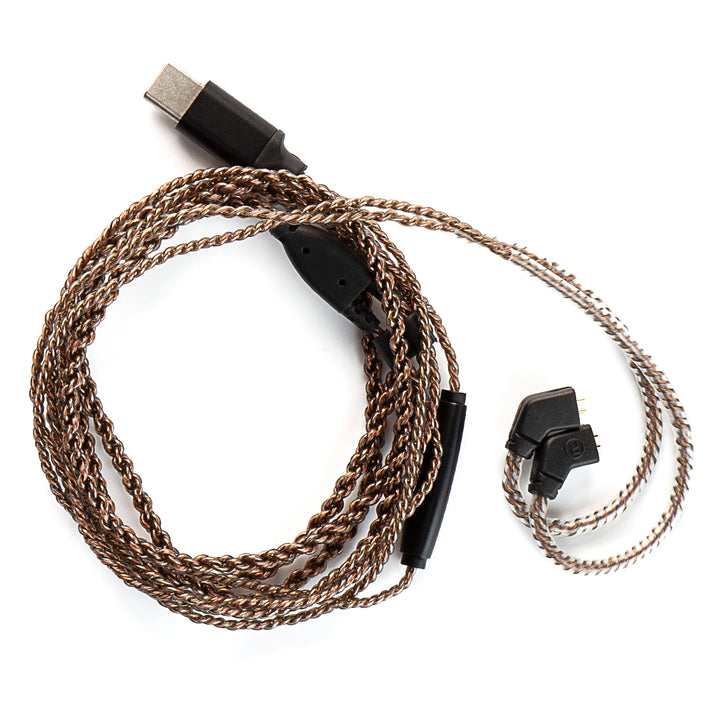 【KBEAR C1 ——Clearance】4-Core OFC Type-C Wired IEM Cable – 72 Total Strands, Analog Audio Design, Line-Control Noise-Canceling Mic, Stable Transmission, Low Latency - KEEPHIFI