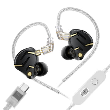 【KZ ZS12 PRO 2】Flagship-grade Super-Linear 1DD+5BA Hybrid IEM, 3.5mm, Type C Sound Card Version for Gamers - KEEPHIFI