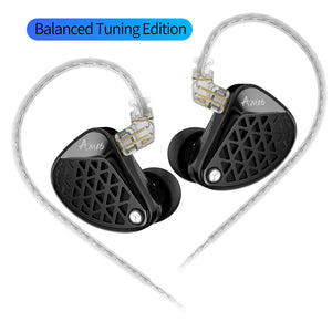 【KZ AM16】Professional HiFi Earphones – 8-Unit Balanced Armature in-Ear Headphones with Powerful Bass and High Fidelity, Replaceable Cable Earbuds